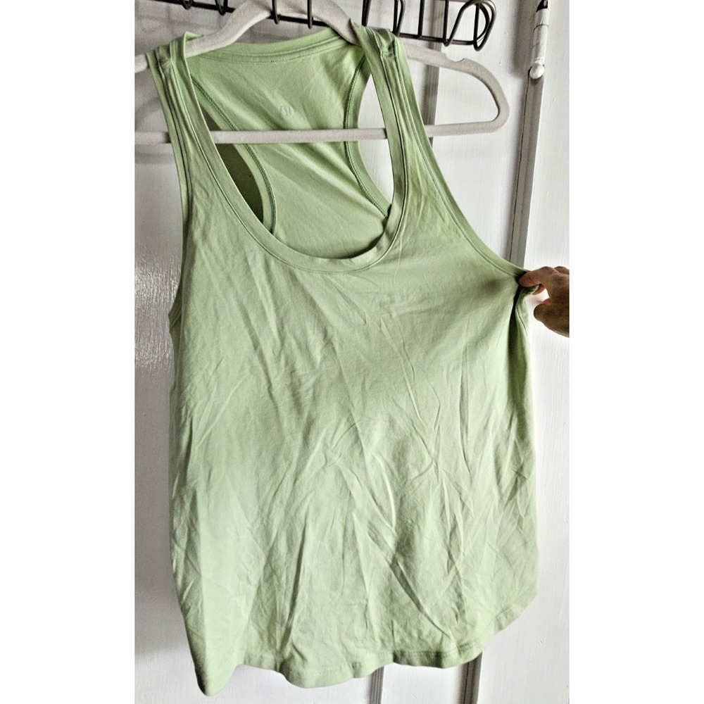 Lululemon  Athletica‎ green soft tank top tunic hem woman Sz 8